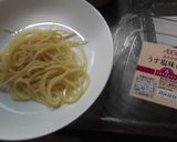 スパゲッティの梅干しのつけ汁和え作り方2写真