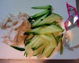 ササミとクリチ☆カレーソース生春巻き！作り方3写真