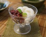 おやつに☆白玉ぜんざいのきな粉かけ作り方1写真