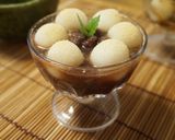 おやつに☆白玉ぜんざいのきな粉かけ作り方3写真