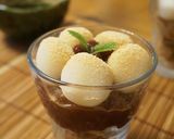 おやつに☆白玉ぜんざいのきな粉かけ作り方4写真
