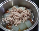 夏にピッタリ☆冬瓜の鶏そぼろ梅煮餡かけ作り方6写真