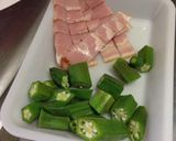 オクラとベーコンの和風パスタ作り方2写真