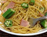 オクラとベーコンの和風パスタ作り方5写真