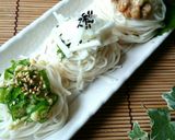 納豆オクラ長芋盛り☆orぶっかけそうめん作り方7写真