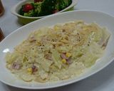 お鍋１つで！簡単コーンクリームパスタ♡作り方10写真