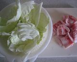 キャベツと豚バラ肉のレモン蒸し作り方1写真