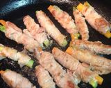 野菜とふだ肉巻き♡作り方5写真