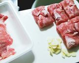 豚ロース薄切りニンニクとチーズ挟み豚カツ作り方1写真