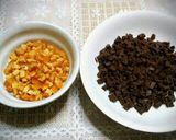チョコとオレンジピールの焼きドーナツ作り方1写真