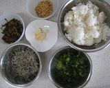 辛子高菜＆じゃこピーの炒飯作り方1写真