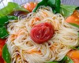 トマトとバジルでイタリアン梅干そうめん作り方5写真