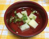 ☆玉子豆腐の冷たいお吸い物☆作り方3写真