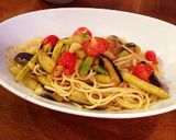 色鮮やか、夏野菜のパスタ作り方7写真