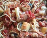 畑と海のトマトソーススパゲティ作り方15写真