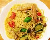 手羽先とナスとトマトのペペロンチーノ作り方6写真