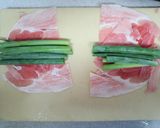 鉄板焼きde焼きしゃぶ・九条ネギ巻♪作り方2写真