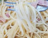 カルボナーラ風温玉スパ作り方3写真