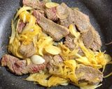 牛肉とシメジのウニ風味作り方3写真