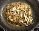 牛肉とシメジのウニ風味作り方4写真
