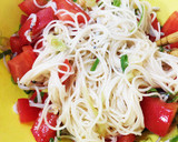 ネギたっぷり！トマトとしらすの冷たい素麺作り方3写真
