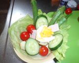 最速のミニトマトときゅうり入りサラダ朝食作り方16写真