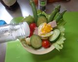 最速のミニトマトときゅうり入りサラダ朝食作り方18写真