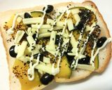 胡麻紫蘇香る❀蒸し黒豆×南瓜のトースト作り方5写真