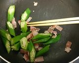 ズボラな私のオクラとベーコン作り方3写真
