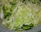 大量消費!胡瓜とキャベツのごま和え作り方1写真