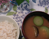 ♪ナスとズッキーニのスタミナ味噌汁♪作り方4写真