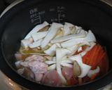 鶏皮ときのこの炊き込みご飯作り方3写真