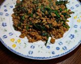 簡単⭐︎挽き肉とほうれん草のカレー風味炒め作り方4写真