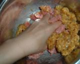 ハンバーグの秋野菜あんかけ作り方3写真