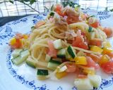 ツナとコロコロ野菜の冷製パスタ作り方4写真
