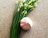 ニラの花と豚のひき肉の炒め物作り方1写真