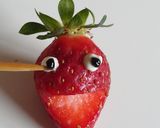 イチゴでお顔作り方3写真