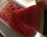 スイカのジュースを使ってルビーポンチ作り方1写真