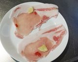 唐辛子塩レモンの肉巻きおにぎり作り方1写真