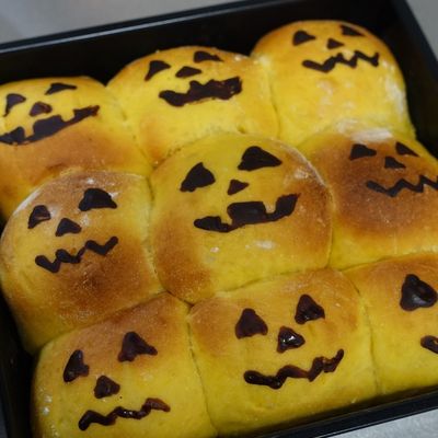 カボチャちぎりパン☆ハロウィンカボチャ by さとこぱんたーに