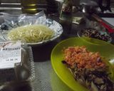 紫蘇と鮭フレークの温卵バジル風パスタ作り方4写真