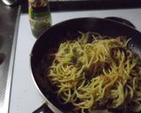 紫蘇と鮭フレークの温卵バジル風パスタ作り方7写真