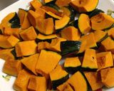 レンジで簡単！かぼちゃとおかか和え作り方1写真
