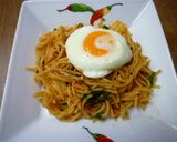 レンジで簡単♪ケチャップパスタの温玉乗せ作り方6写真