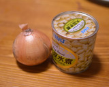 素朴なおいしさ♪大豆とタマネギのかき揚げ作り方1写真