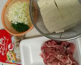 豆腐と豚肉の中華炒め作り方1写真