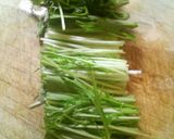 水菜としめじの和風パスタ作り方3写真