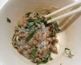 納豆で天ぷら♪作り方1写真