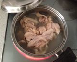 簡単おつまみ☆鶏皮の大根ポン酢&スープ作り方1写真