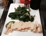 ピーマンと油揚げの麺つゆ炒め作り方1写真